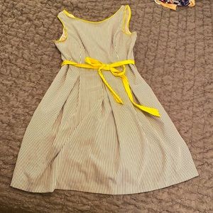 Siena Studio striped grey and yellow spring dress